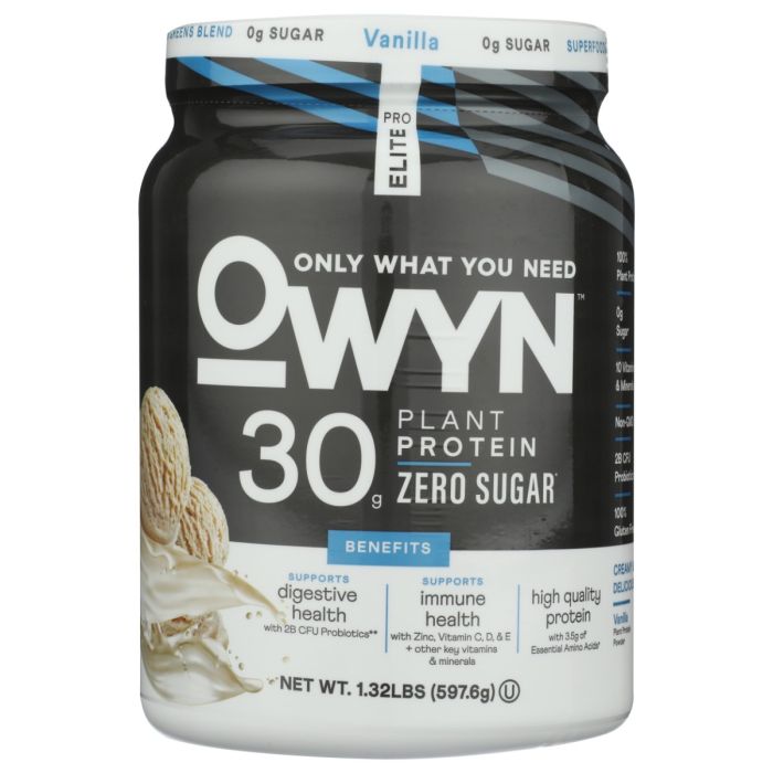 OWYN: Pro Elite Protein Powder Vanilla, 1.32 lb