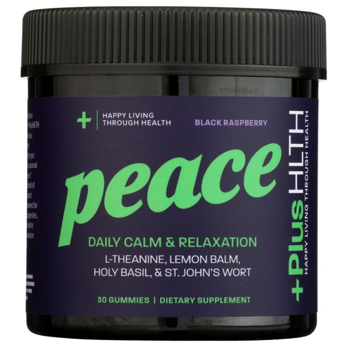 PLUSHLTH: Peace Gummy Black Raspberry, 30 pc