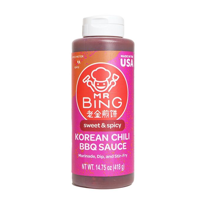 MR BING: Sweet and Spicy Korean Chili BBQ Sauce, 14.75oz