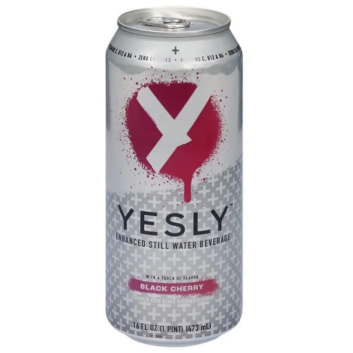 YESLY WATER: Black Cherry Functional Water, 16 fo