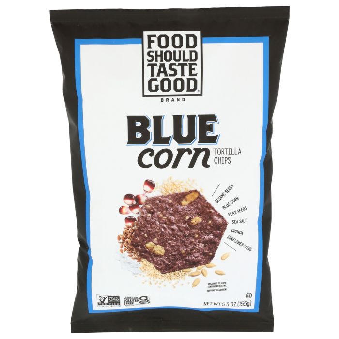 FOOD SHOULD TASTE GOOD: Blue Corn Tortilla Chips, 5.5 oz