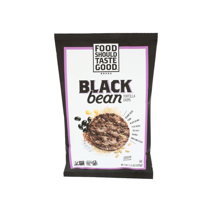 FOOD SHOULD TASTE GOOD: Black Bean Tortilla Chips, 5.5 oz