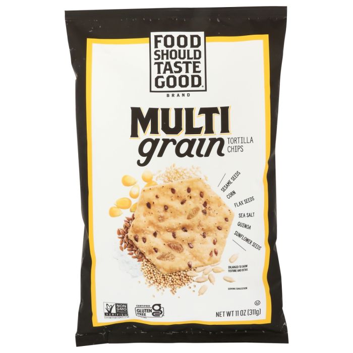 FOOD SHOULD TASTE GOOD: Multigrain Tortilla Chips, 11 oz