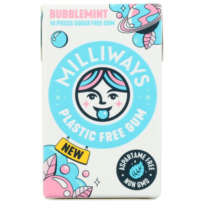 MILLIWAYS: Bubblemint Bubble Gum, 10 pc