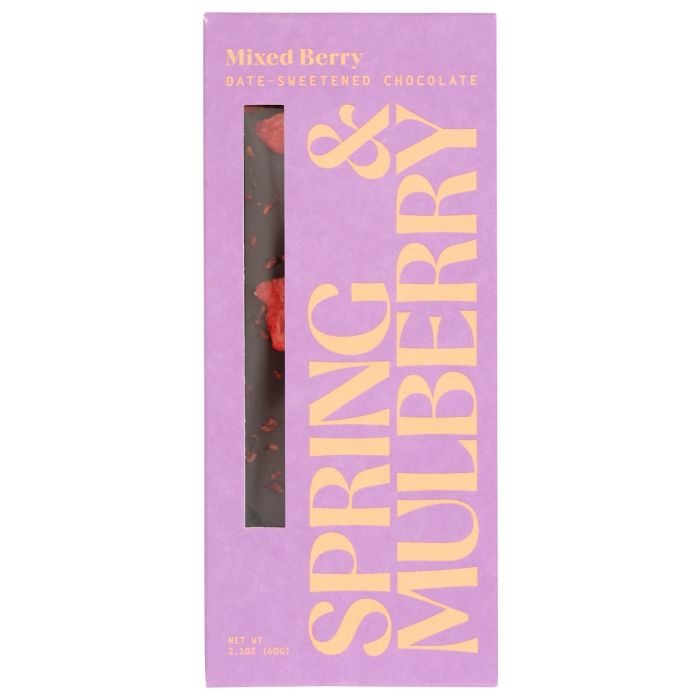 SPRING AND MULBERRY: Mixed Berry Chocolate, 2.1 oz