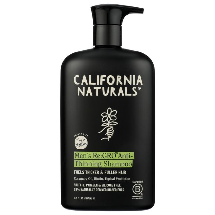 CALIFORNIA NATURALS: Mens GRO Anti-Thinning Shampoo, 16.5 oz