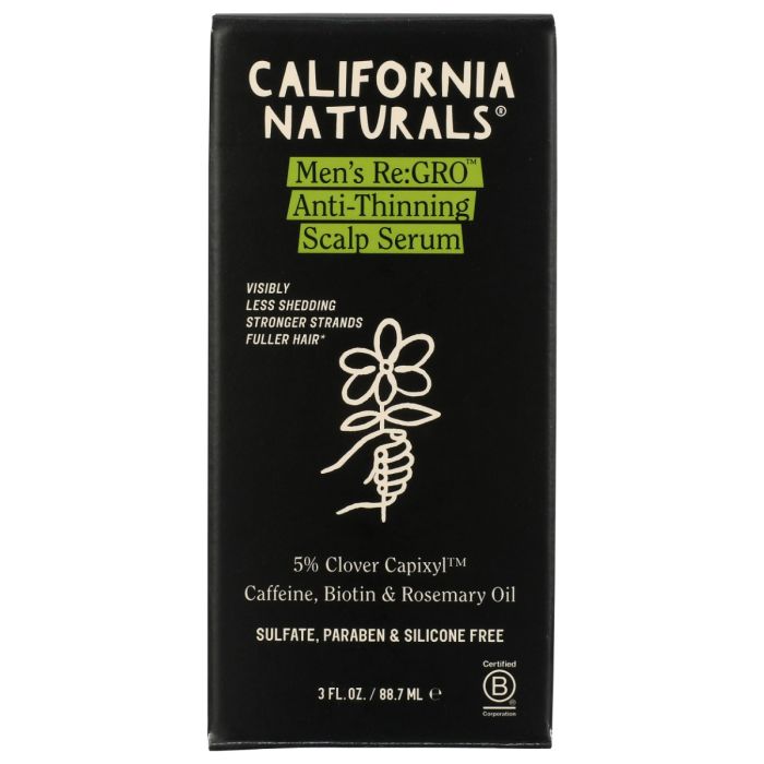 CALIFORNIA NATURALS: Mens GRO Anti-Thinning Scalp Serum, 3 oz
