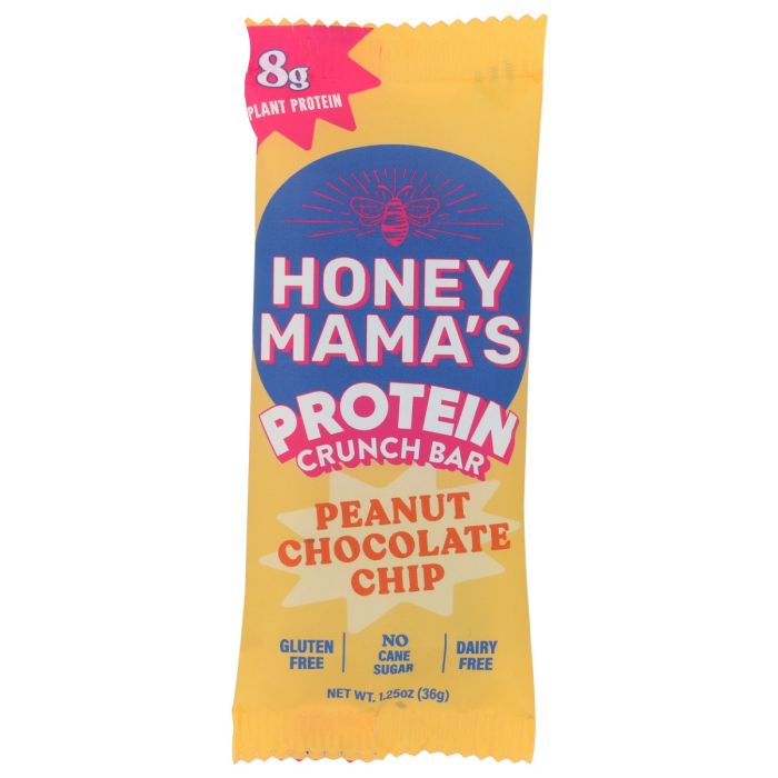 HONEY MAMAS: Peanut Chocolate Chip Protein Crunch Bar, 1.25 oz