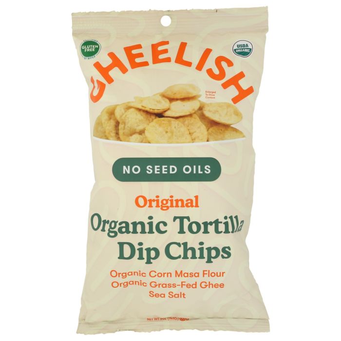 GHEELISH: Organic Original Tortilla Dip Chips, 5 oz
