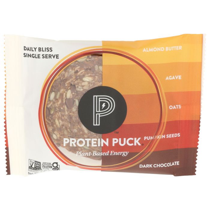 PROTEIN PUCK: Daily Bliss Almond Butter Dark Chocolate, 2.25 oz