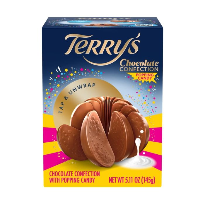 TERRYS: Chocolate Confection Ball with Popping Candy, 5.11 oz