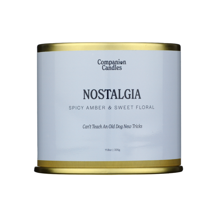 COMPANION CANDLES: Nostalgia Spicy Amber and Sweet Floral Scented Candle, 11.8 oz