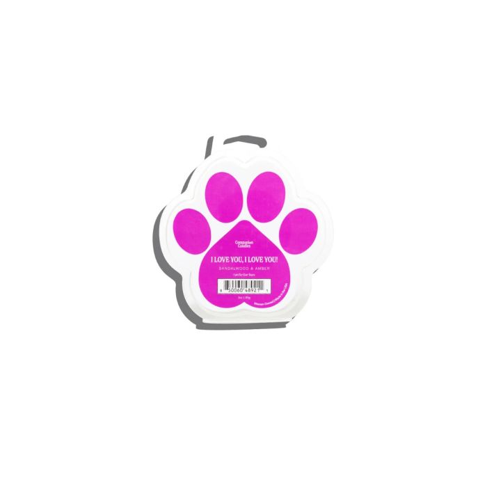 COMPANION CANDLES: I Love You I Love You Sandalwood And Amber Wax Melt, 3 oz
