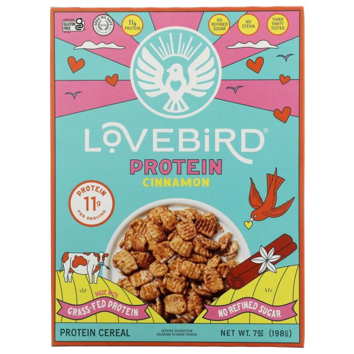 LOVEBIRD: Organic Cinnamon Protein Cereal, 7 oz