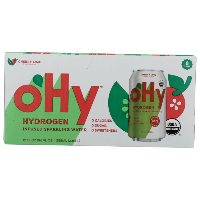 OHY: Cherry Lime Hydrogen Sparkling Water 8Pack, 96 fo
