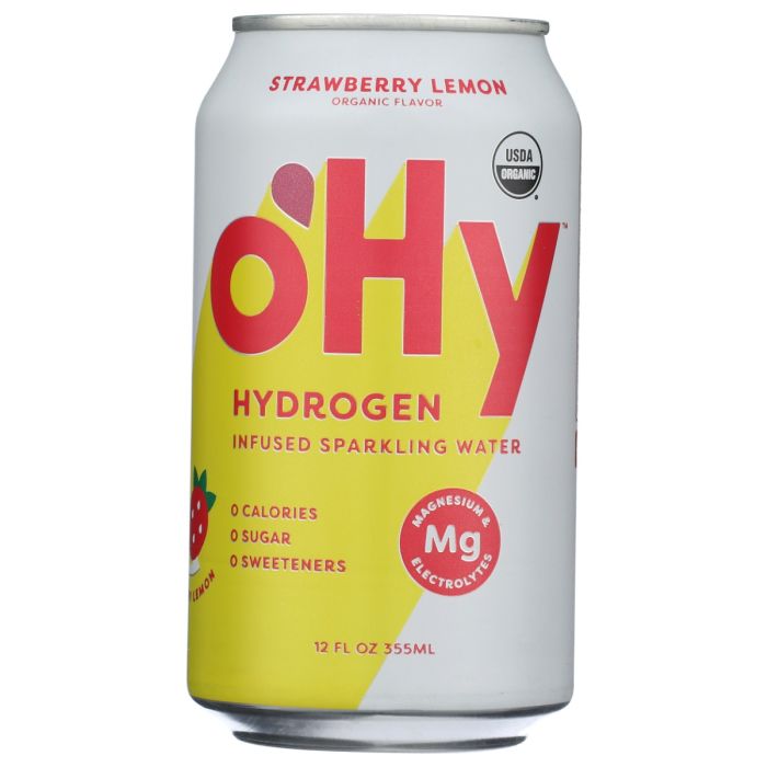 OHY: Strawberry Lemon Hydrogen Sparkling Water, 12 fo
