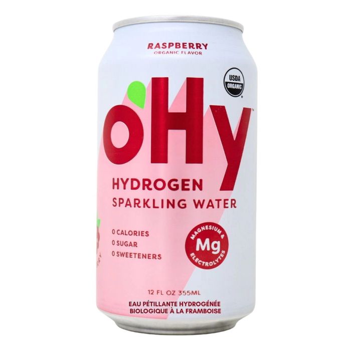 OHY: Raspberry Hydrogen Sparkling Water, 12 fo