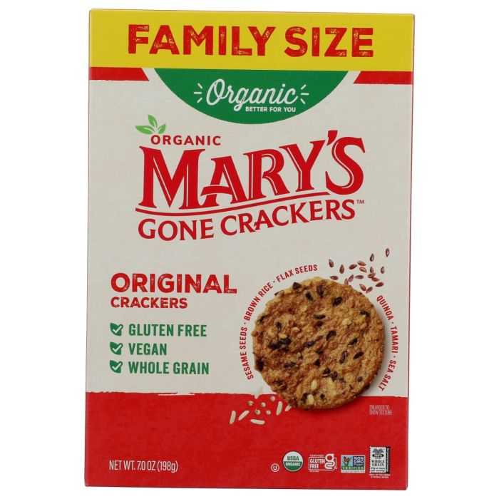 MARYS GONE CRACKERS: Original Family Size Original Crackers, 7 oz