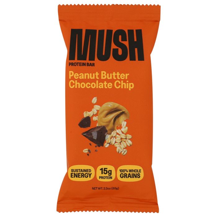 MUSH: Peanut Butter Chocolate Chip Protein Bar, 2.3 oz