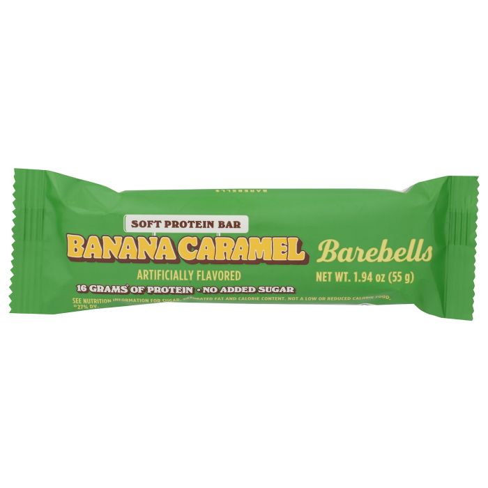 BAREBELLS: Banana Caramel Soft Protein Bar, 55 gm