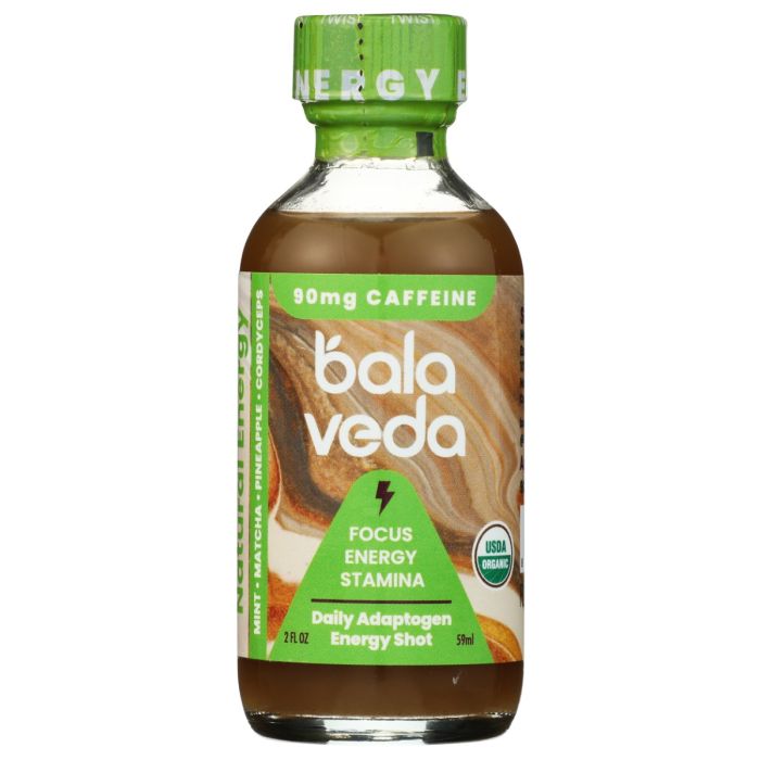 BALAVEDA: Organic Tropic Rush Energy Shot Mint Matcha, 2 fo