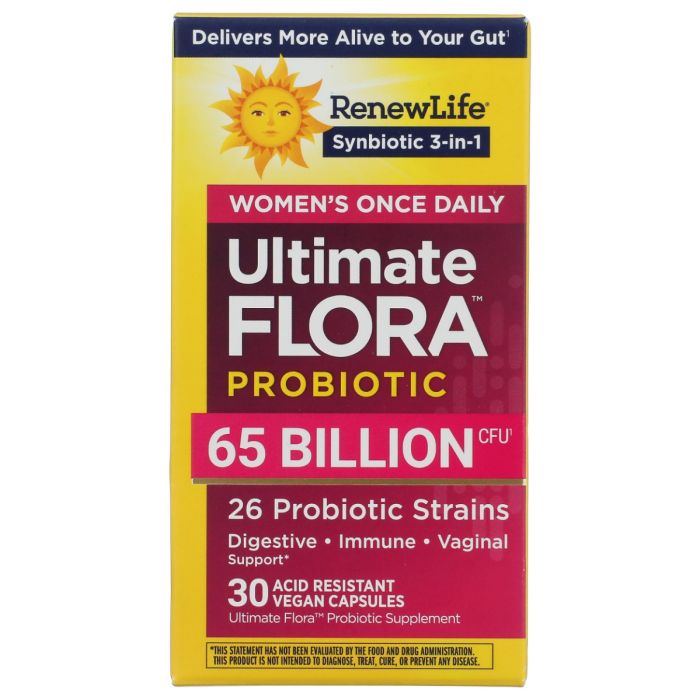 RENEW LIFE: Ultimate Flora Women's Once Daily Probiotic 65 Billion, 30 vc