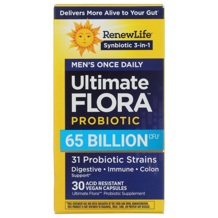 RENEW LIFE: Ultimate Flora Men's Once Daily Probiotic 65 Billion, 30 vc