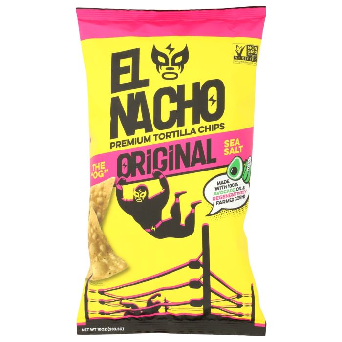 EL NACHO: Original Sea Salt Tortilla Chips, 10 oz