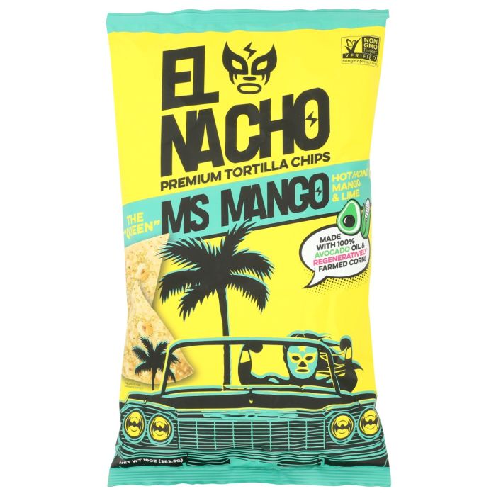 EL NACHO: Ms Mango Tortilla Chips, 10 oz