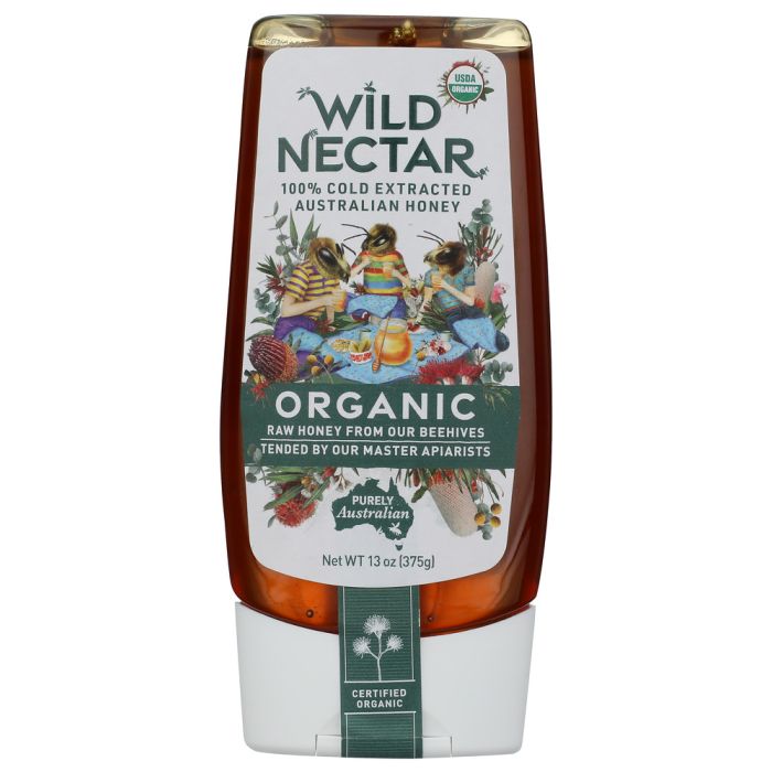 WILD NECTAR HONEY: Australian Organic Squeeze Honey, 13 oz