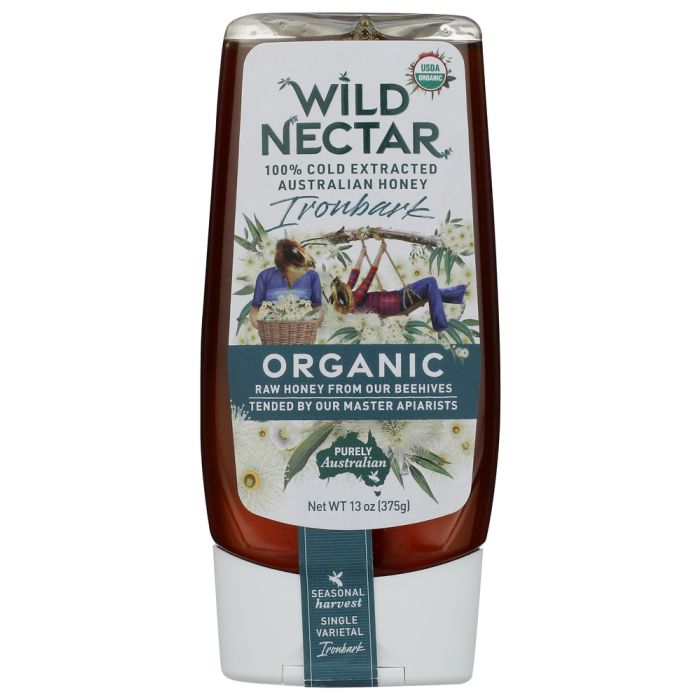 WILD NECTAR HONEY: Ironbark Organic Honey Squeeze, 13 oz