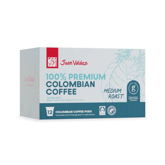JUAN VALDEZ COFFEE: Colombian Coffee Pods Medium Roast 12ct, 4.56 oz