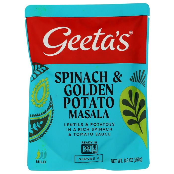 GEETA'S: Spinach and Golden Potato Masala, 8.8 oz