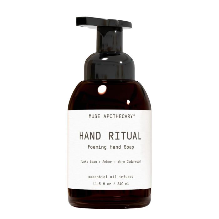 MUSE APOTHECARY: Hand Ritual Tonka Bean Amber Warm Cedarwood Foaming Hand Soap, 11.5 fo