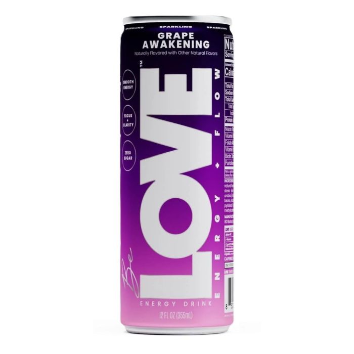 BE LOVE: Grape Awakening Energy Drink, 12 fo