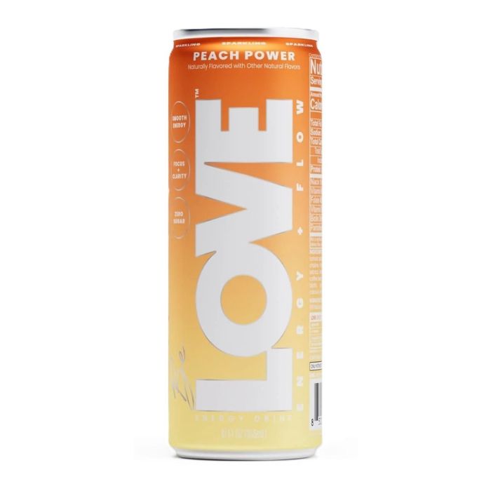 BE LOVE: Peach Power Energy Drink, 12 fo