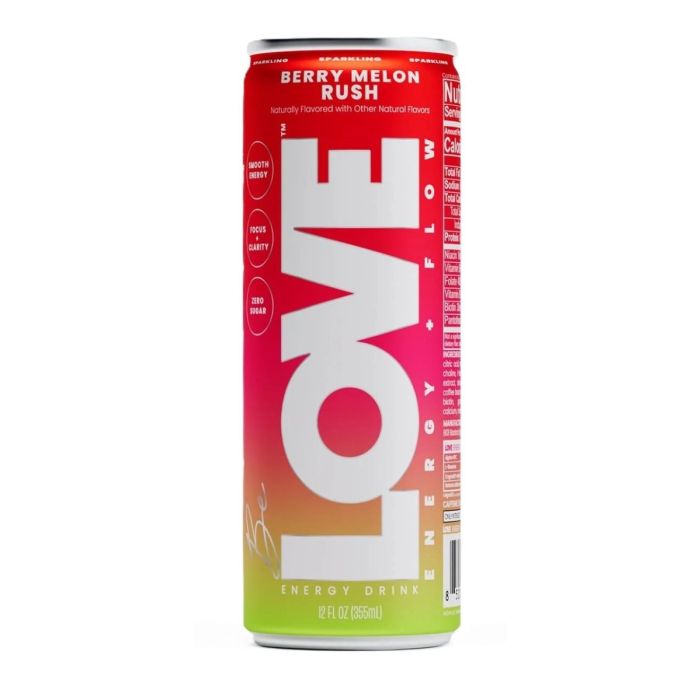 BE LOVE: Berry Melon Rush Energy Drink, 12 fo