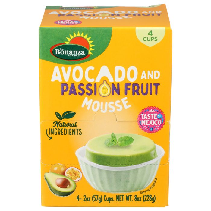 LA BONANZA: Avocado And Passion Fruit Mouse 4 Cups, 8 oz