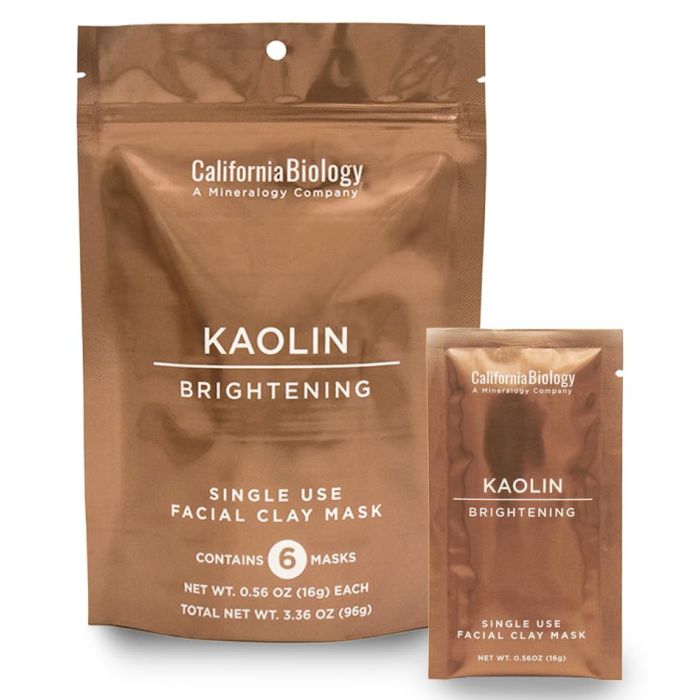 CALIFORNIA BIOLOGY: Kaolin Brightening Facial Clay Singles 6pk, 3.36 oz