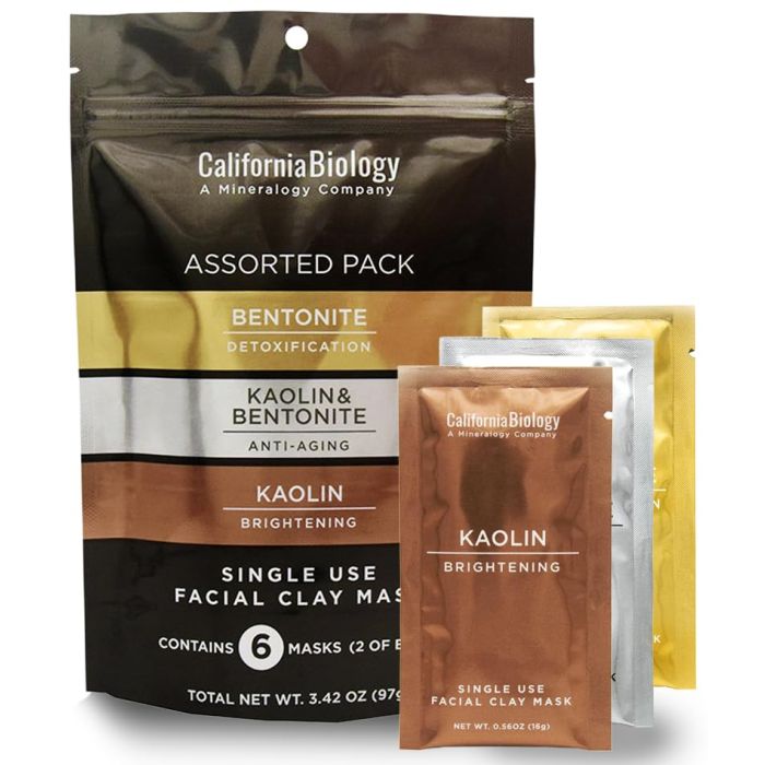 CALIFORNIA BIOLOGY: Assorted Facial Clay Single 6pk, 3.42 oz