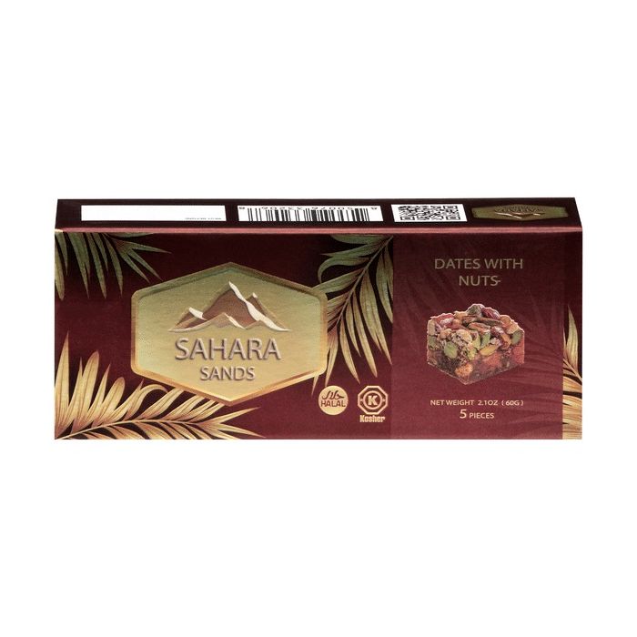 SAHARA SANDS: Dates with Nuts 5 piece, 2.1 oz
