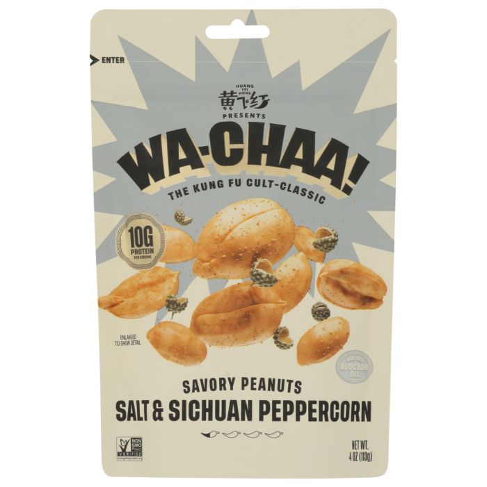 WA CHAA: Salt and Sichuan Peppercorn Savory Peanuts, 4 oz