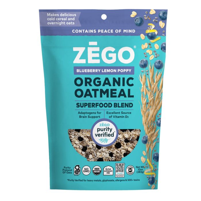 ZEGO: Organic Oatmeal Superfood Blueberry Lemon Poppy, 10 oz