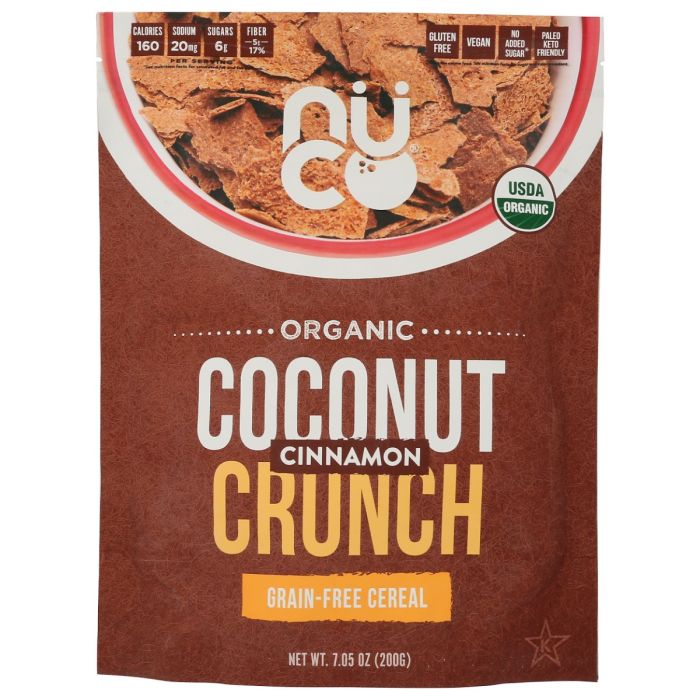 NUCO: Organic Coconut Crunch Grain-Free Cereal Cinnamon, 7 oz