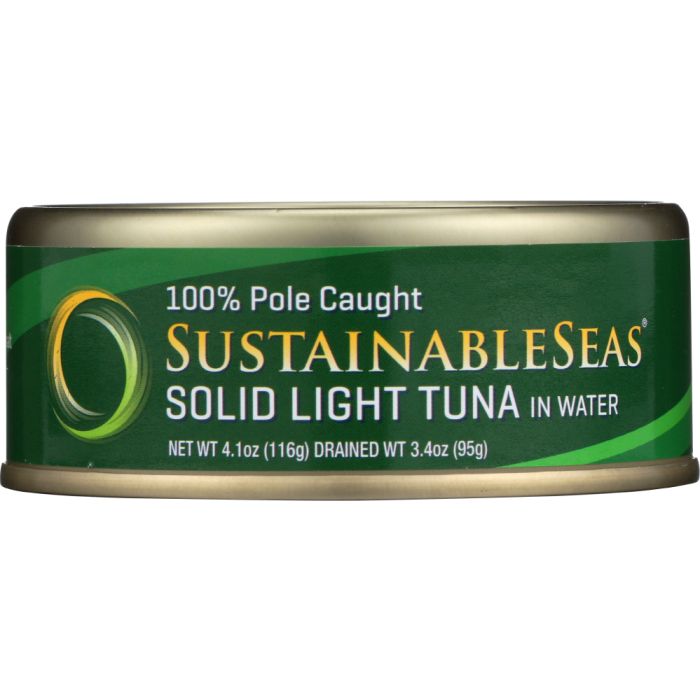 SUSTAINABLE SEAS: Tuna Skipjack Water, 4.1 oz