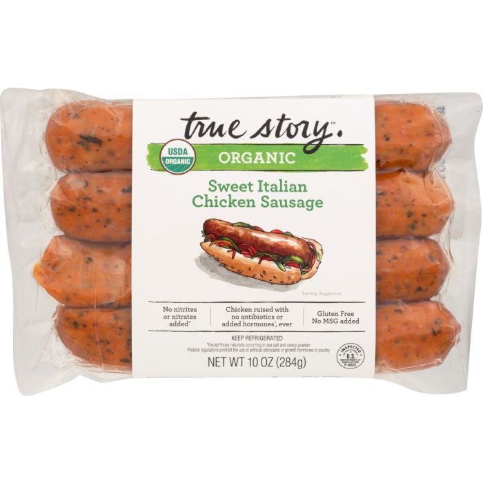 TRUE STORY: Organic Sweet Italian Chicken Sausage, 10 oz