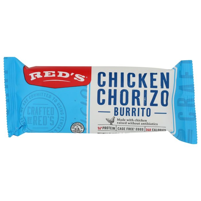 REDS: Chicken Chorizo Egg Chees Burrito, 5 oz