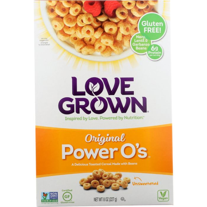LOVE GROWN: Foods Power O's Cereal Original, 8 oz