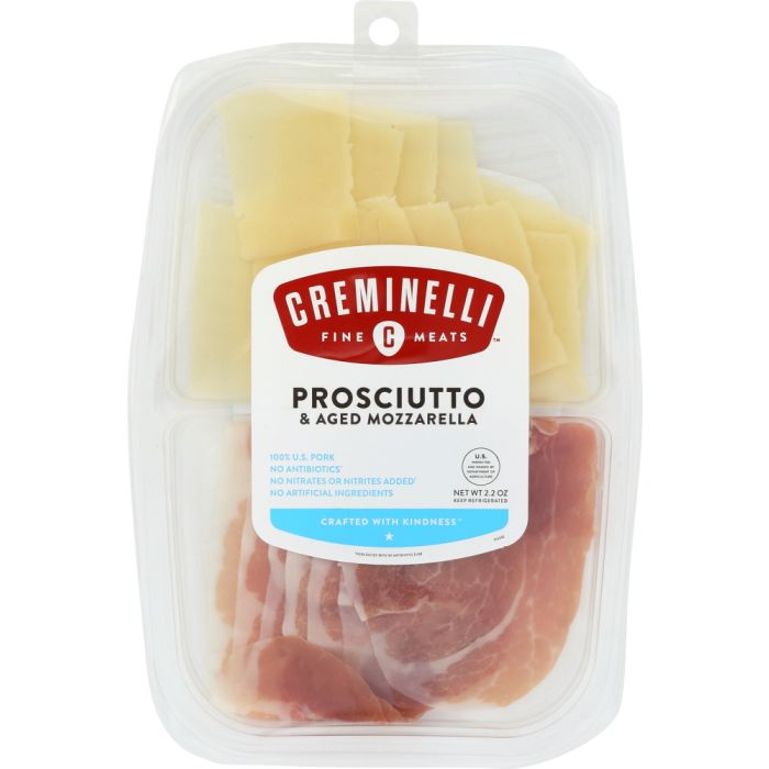 CREMINELLI FINE MEATS: Sliced Prosciutto with Mozzarella Cheese, 2.2 oz