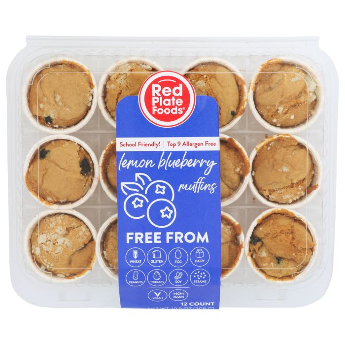 RED PLATE FOODS: Blueberry Lemon Mini Muffins, 10.9 oz